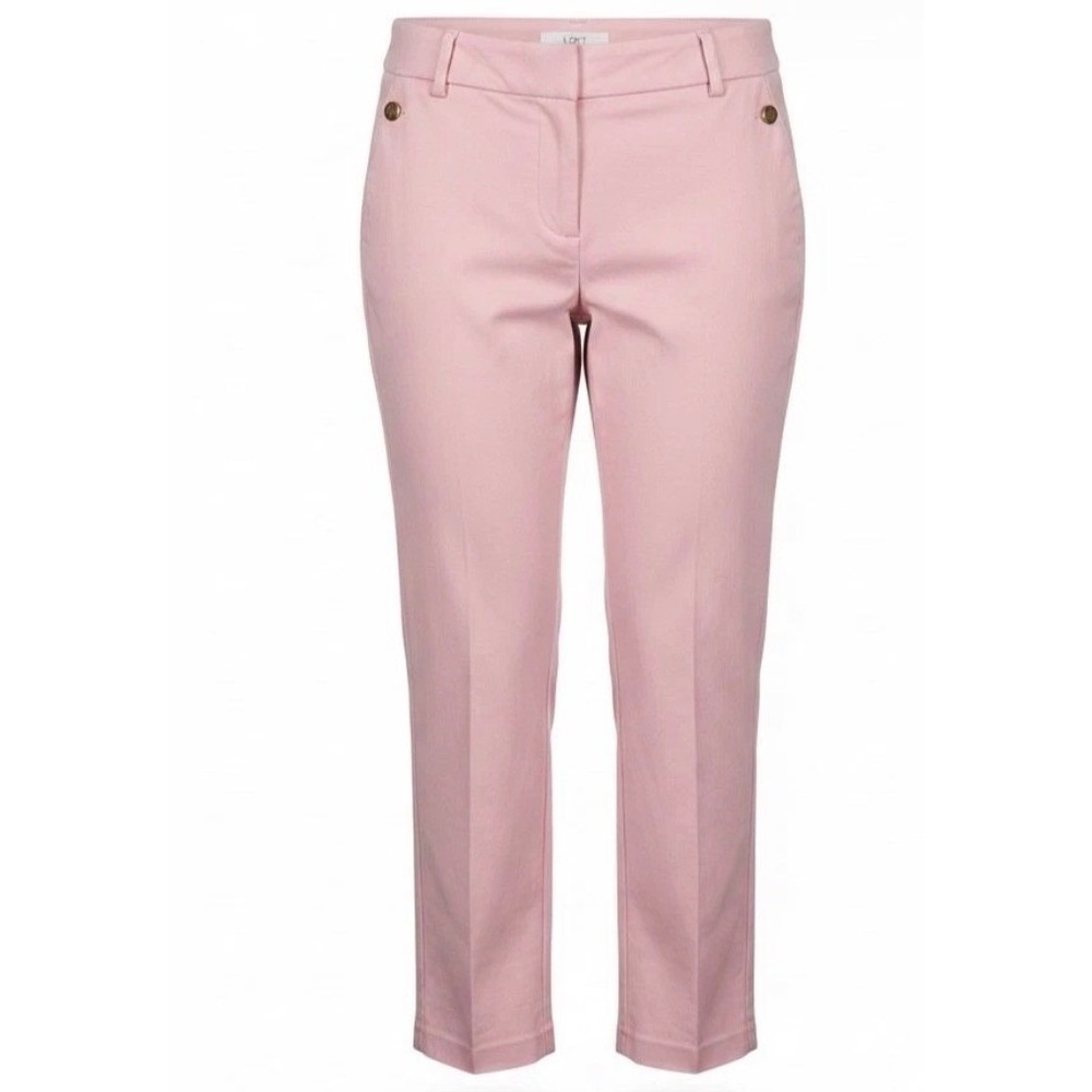 LOFT The Riviera Pant Julie‎ Fit Pink Ankle Trousers Womens 14 Business Casual